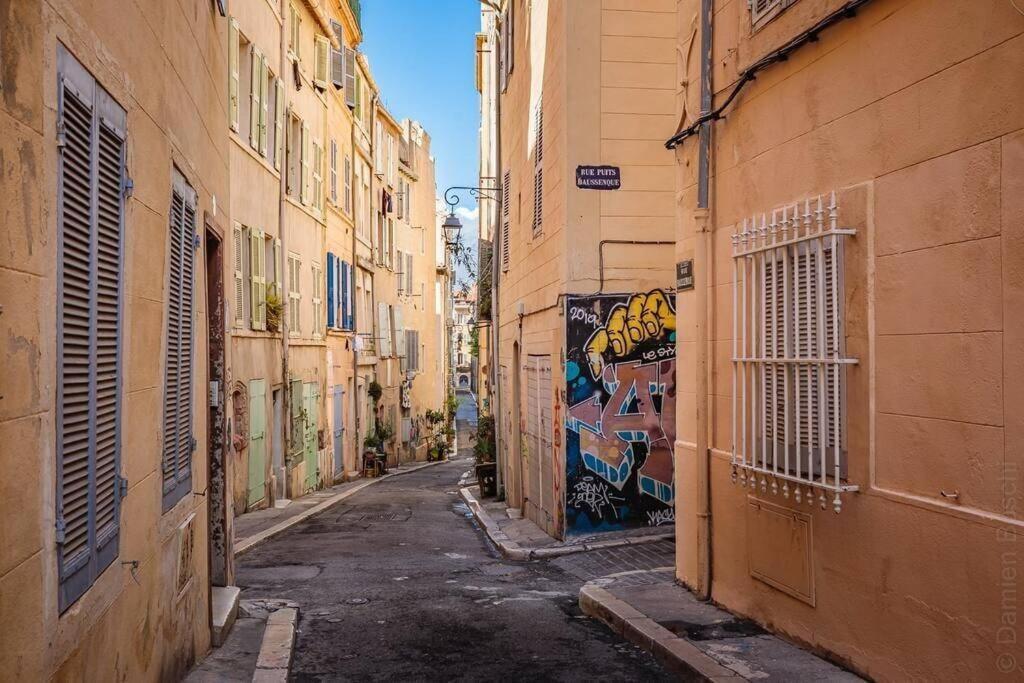 Appartement 5*, Climatise, Avec Terrasse Au Quartier Le Panier Marsilya Dış mekan fotoğraf