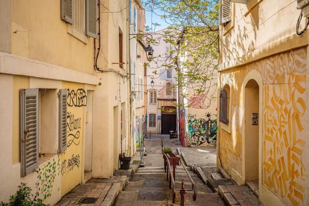 Appartement 5*, Climatise, Avec Terrasse Au Quartier Le Panier Marsilya Dış mekan fotoğraf